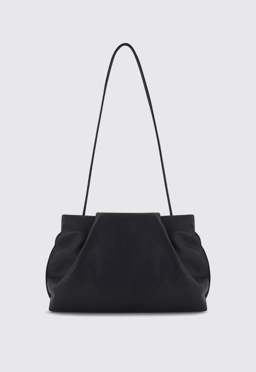 Jac + Jack A ESQUE Fold Clutch Bag - Smooth Black